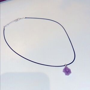 Purple Amethyst Pendant Necklace